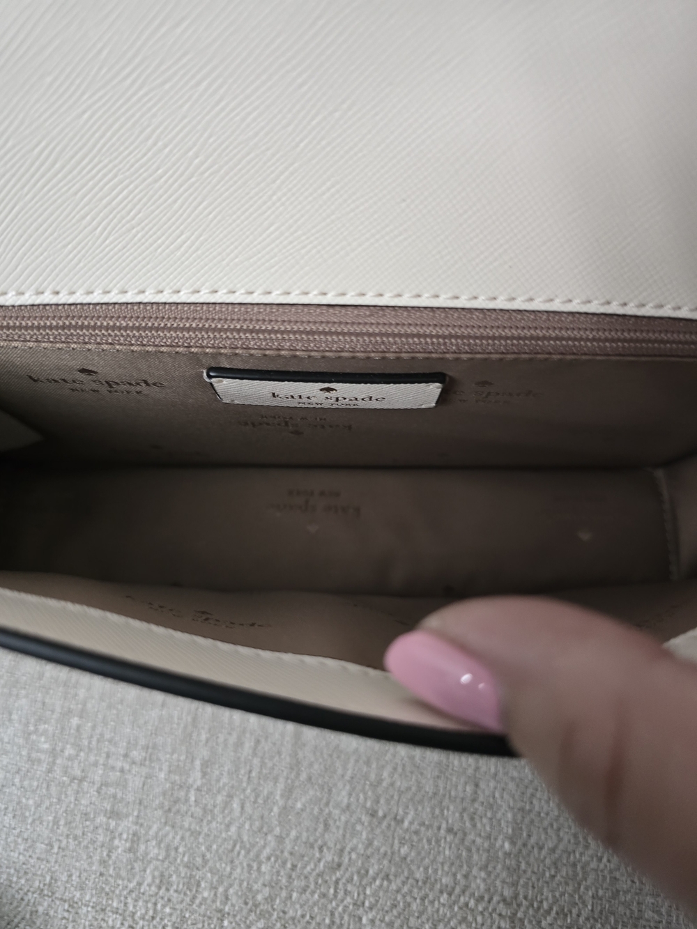 NWOT Kate Spade Madison Small Flap Crossbody Bag -Toasted Hazelnut Colorblock - Picture 6 of 7